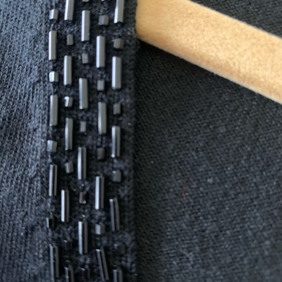 Banana Republic Black Sequin Trim V-Neck Sweater - Picture 3 of 8